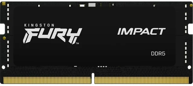 Main image of Kingston Technology Fury Impact 8GB 4800MT/s DDR5 CL38 SODIMM XMP Ready Laptop Memory Single Module KF548S38IB-8, Black