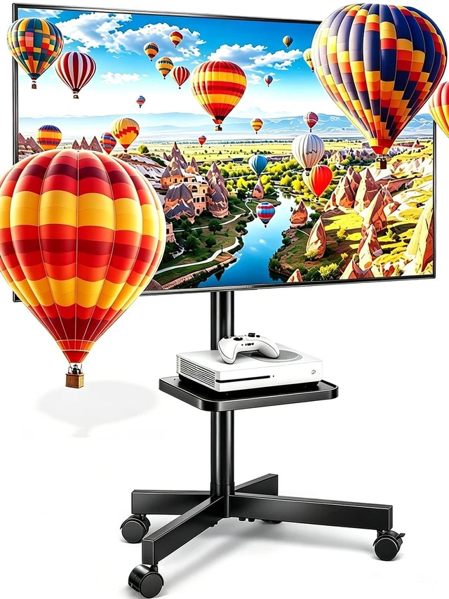Main image of Suptek Rolling TV Stand Height Adjustable for 23-55-65 Inch LCD LED TV