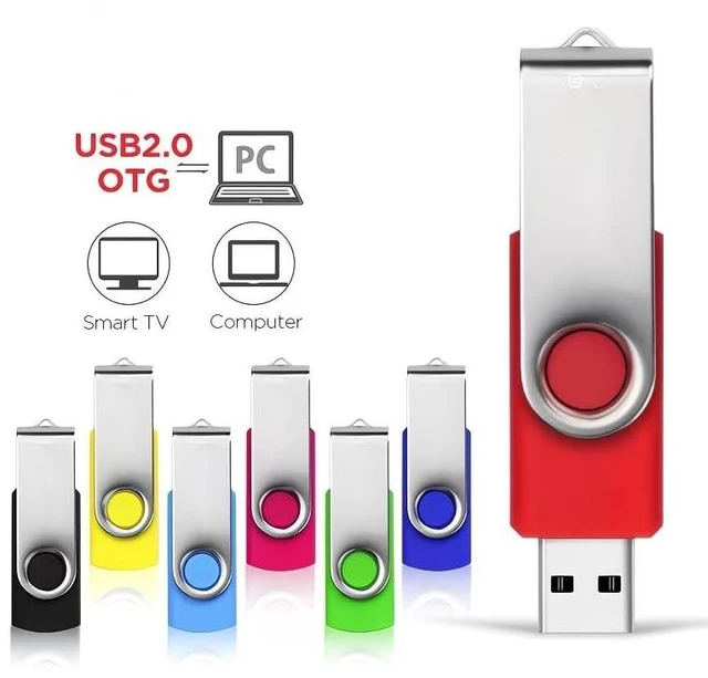 Alt view image 3 of 5 - Flash Drive USB 2.0 10 Pack Swivel Blank Memory Stick Pnstaw Bulk Thumb Drive Pen Drives Jump Drive for Data Storage, File Sharing(10 Pack,Multi-Color) (10, 16, GB)