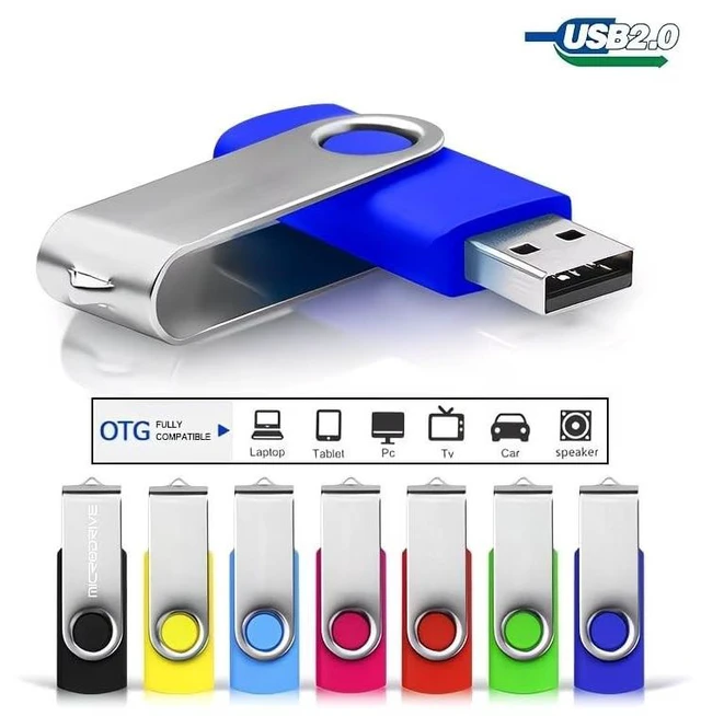 Alt view image 5 of 5 - Flash Drive USB 2.0 10 Pack Swivel Blank Memory Stick Pnstaw Bulk Thumb Drive Pen Drives Jump Drive for Data Storage, File Sharing(10 Pack,Multi-Color) (10, 16, GB)