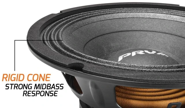 Alt view image 3 of 5 - PRV AUDIO 8 Inch Midbass Speaker 8MB450-4 v2, 450 Watts, 4 Ohm, 2 in Voice Coil, Loudspeaker for High Output Pro/Car Sound System (2 Speakers) Bundle