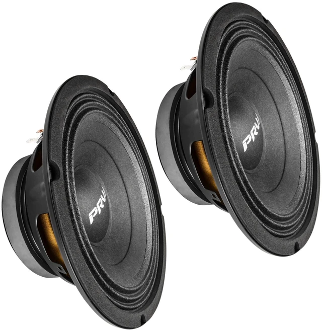 Main image of PRV AUDIO 8 Inch Midbass Speaker 8MB450-4 v2, 450 Watts, 4 Ohm, 2 in Voice Coil, Loudspeaker for High Output Pro/Car Sound System (2 Speakers) Bundle