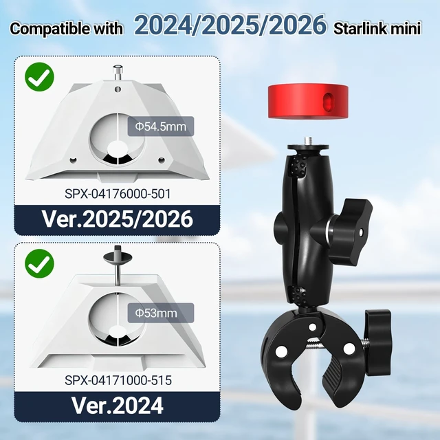 Alt view image 2 of 5 - OPKING Starlink Mini Clamp Mount for 2024/2025/2026 Mini & Mini X