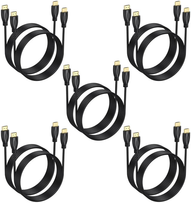 Main image of 4K HDMI Cable 10FT/3M 10-Pack, HDMI 2.0 Cable 18Gbps, Flexible PVC Cable