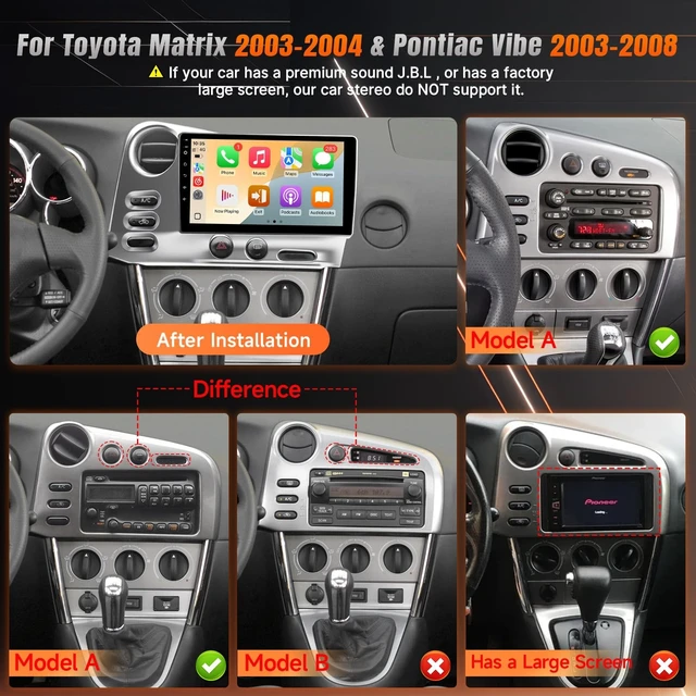 Alt view image 2 of 5 - Linux Car Radio for Toyota Matrix 2003-2004/Pontiac Vibe 2003-2008