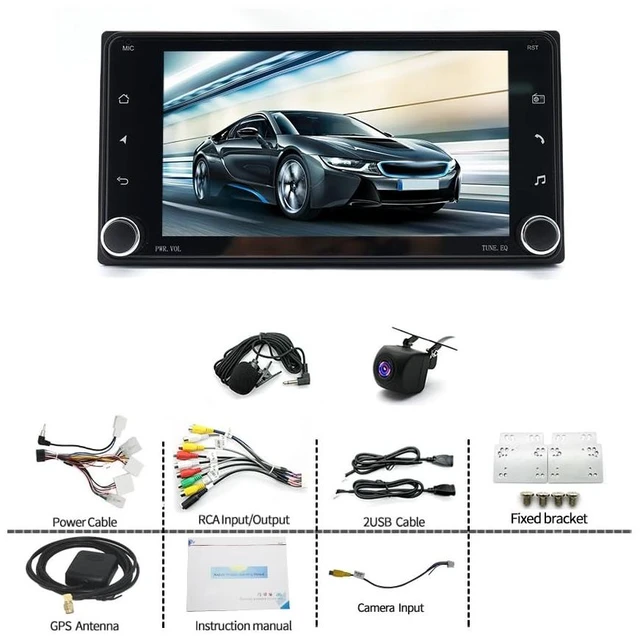 Alt view image 4 of 5 - 7" Android 14 Car Radio for Land Cruiser 100 Series 1998-2007, 4+64G Touch Screen Stereo for Toyota Land Cruiser Head Unit Radio Bluetooth with Wireless Carplay Backup Camera GPS Navi Mirror Li