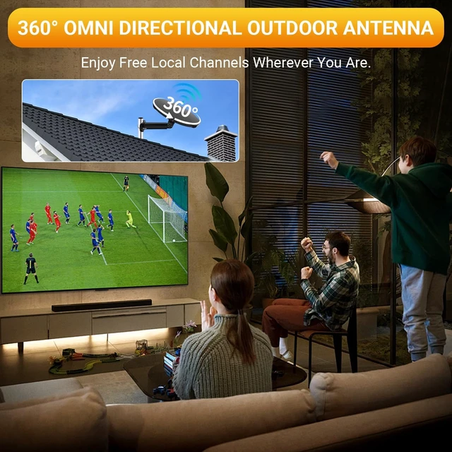 Alt view image 2 of 5 - Digital Outdoor TV Antenna 360 Omni-Directional for Local Channels
