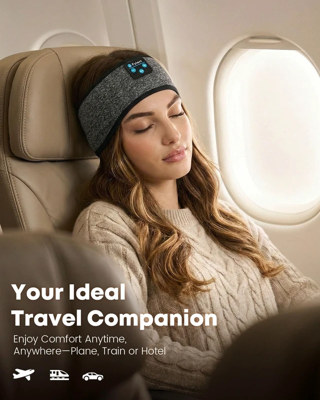 Alt view image 4 of 5 - Fulext Sleep Headphones Bluetooth Sleeping Headband - Sleeping Headphones for Side Sleepers,Birthday Father Mother Valentine's Day Gifts for Women Men