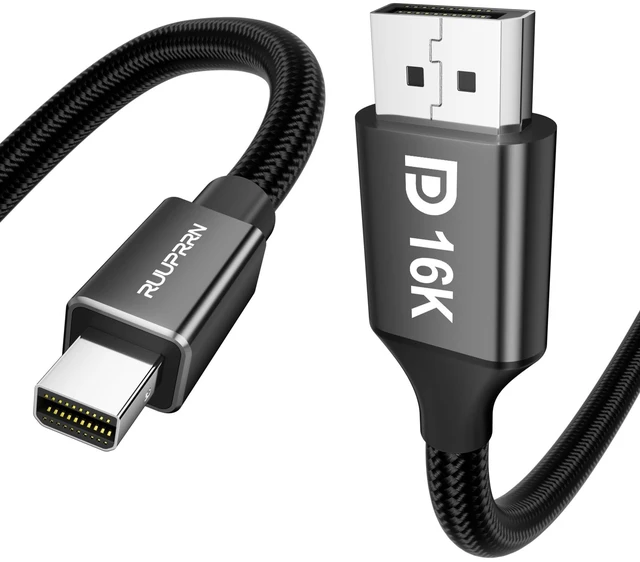 Main image of 16K@60Hz Mini DisplayPort to DisplayPort 2.1 Cable 10FT, 80Gbps High Speed