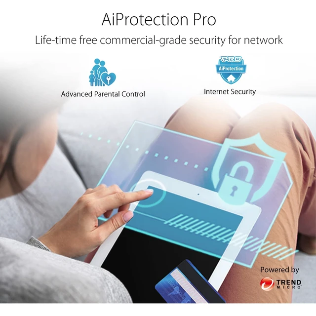 Alt view image 5 of 5 - ASUS AX2700 WiFi 6 Router (RT-AX68U) - Dual Band 3x3 Wireless Internet Router with 4 Gigabit LAN Ports, Trend Micro Lifetime AiProtection, AiMesh Compatible, Parental Control, OFDMA, WAN Agg