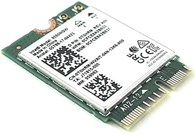 Alt view image 4 of 5 - Intel Wireless-AC 9560, M.2 2230, 2X2 Ac+Bt, Gigabit, No Vpro (9560.NGWG.NV)