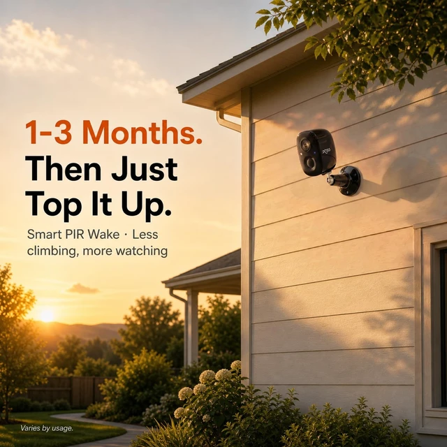 Alt view image 2 of 5 - Dzees 2K Indoor Outdoor Security Cameras Wireless, Battery Powered 2-Pack