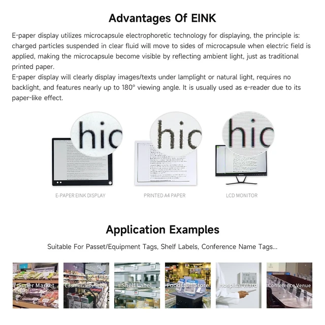 Alt view image 5 of 5 - Waveshare 3.97inch E-Paper Display, E-Ink Display, 800 480 Pixels, Black/White, 4 Grey Scales, SPI Interface, Standard Raspberry Pi 40PIN GPIO Header, Comes with Driver Board