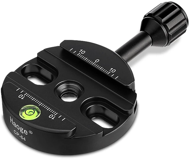 Main image of Haoge 64mm Screw Knob Clamp Adapter Mount for Quick Release QR Plate Camera Tripod Ballhead Monopod Ball Head Fit Arca Swiss