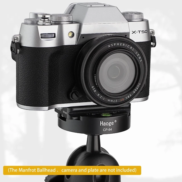 Alt view image 2 of 5 - Haoge 64mm Screw Knob Clamp Adapter Mount for Quick Release QR Plate Camera Tripod Ballhead Monopod Ball Head Fit Arca Swiss