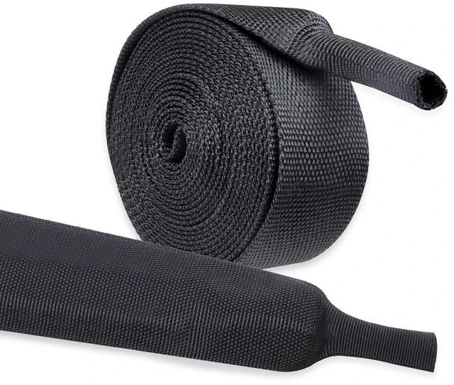 Main image of BuyUneed 2:1 Ratio Fabric Tubing Heat Shrink Braided Sleeving 3/4"-25ft