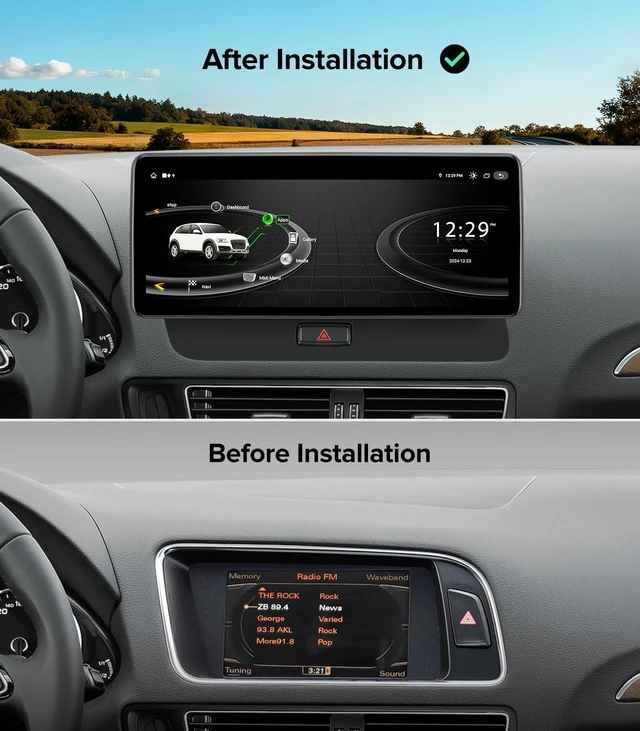 Alt view image 3 of 5 - 12.3" CarPlay Radio Upgrade for Audi Q5 SQ5 (09-17) with Multimedia MMI 3G