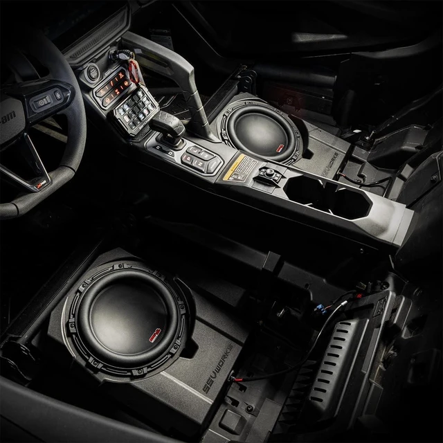 Alt view image 5 of 5 - SSV Works 2024-2026 CanAm Maverick R/Maverick R Max Under-Seat (LH or RH) 10" High-Strength Subwoofer Enclosure ^^ Weatherproof ^^ Allows Lower Seat Position ^^ Enclsoure Only 240-MAVR-US10U