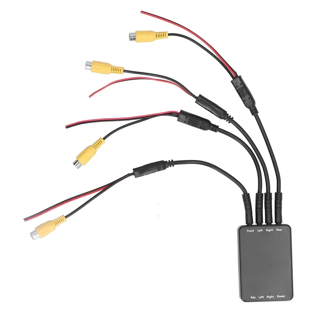 Alt view image 5 of 5 - 4 Way Car Video Switch Panoramic Camera Control Switch 360 Degree Camera Control Switch Box Universal Reversing Camera Control Switch for Vehicle Backup