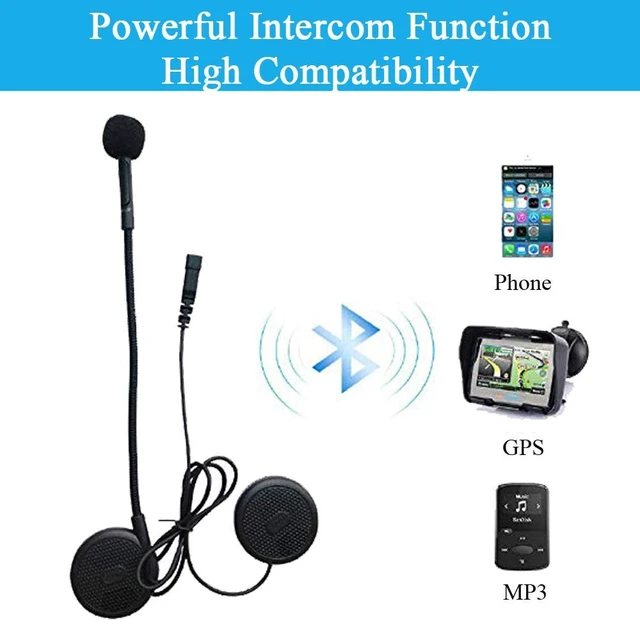 Alt view image 4 of 5 - QSPORTPEAK Motorcycle Helmet Wireless Bluetooth Headset Headphones for Helmets Wireless Headphones with Microphone Sound System for Motorcycle 0.27 inches Silm