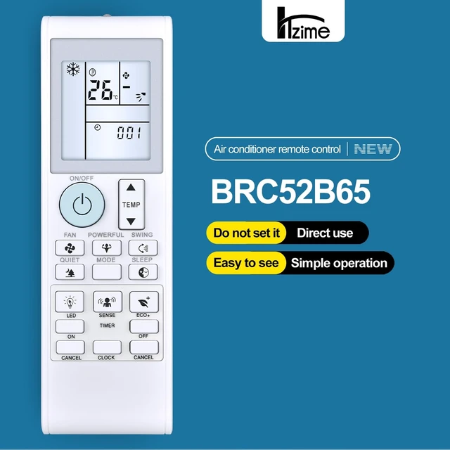 Alt view image 2 of 5 - New Replacement Remote Control for Daikin Air Conditioner BRC52B65 BRC52B61
