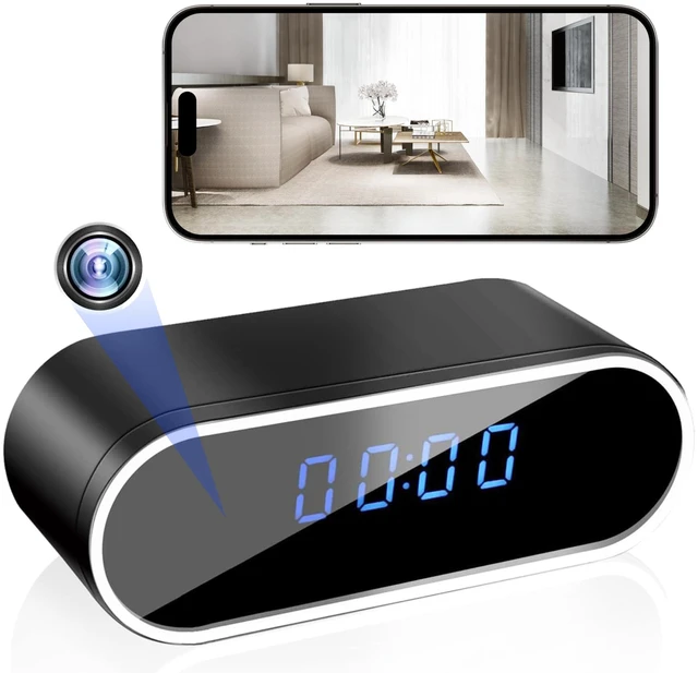 Main image of fijawee Smart Clock Camera, WiFi HD 1080P Wireless Mini Camera with Night Vision, Motion Detection, and Remote Viewing, Nanny Cam for Baby/Elder/Pet Care