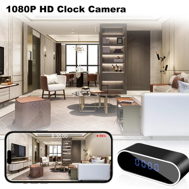 Alt view image 2 of 5 - fijawee Smart Clock Camera, WiFi HD 1080P Wireless Mini Camera with Night Vision, Motion Detection, and Remote Viewing, Nanny Cam for Baby/Elder/Pet Care