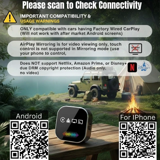 Alt view image 2 of 5 - Luka 4 in 1 Wireless CarPlay Adapter, Screen mirroring Adapter for iPhoneAndroid