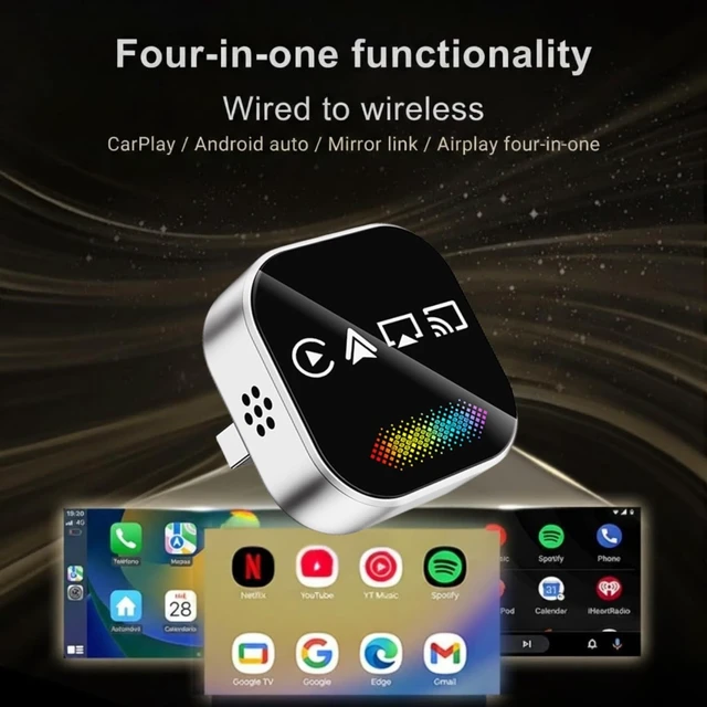 Alt view image 4 of 5 - Luka 4 in 1 Wireless CarPlay Adapter, Screen mirroring Adapter for iPhoneAndroid