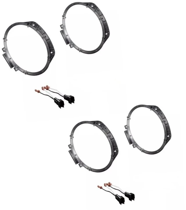 Main image of 6x9 Inch Front Door Speaker and Rear Deck Install Adapter Mount Bracket Plates + Speaker Wire Harness -Made for Chevrolet: 2016-2024 Camaro (No Convertible Models)