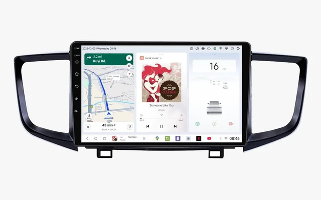 Main image of DUDUAUTO DUDU3 Car Radio for Honda Pilot 2014-2020 Stereo Update 8-Core 4+64GB 10" Carplay & Android Auto Head Unit w/Custom Wallpaper Layout Touch Screen for Navigation,Music