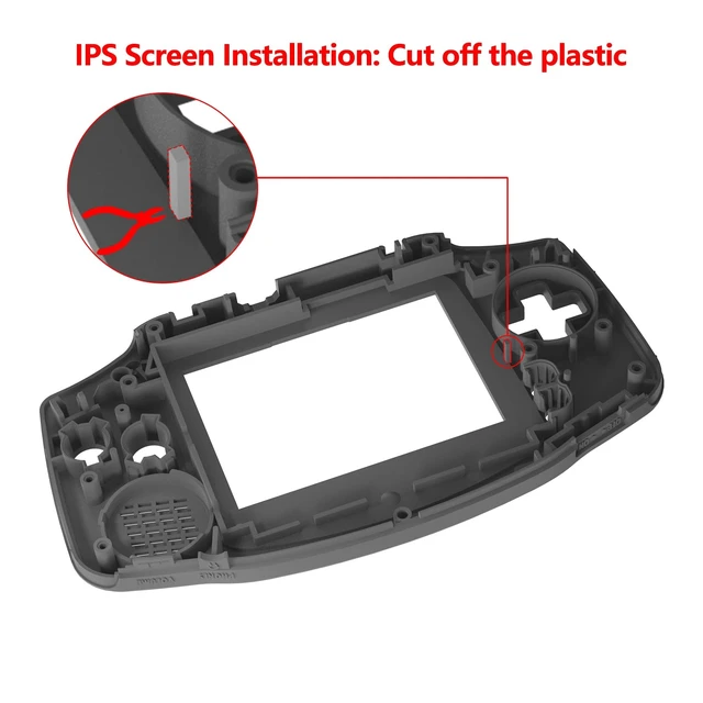 Alt view image 3 of 5 - IPS Ready Upgraded eXtremeRate White Replacement Shell Full Housing Cover & White Screen Lens for Gameboy Advance -Compatible with Both IPS & Standard LCD - Console &IPS Screen NOT Included