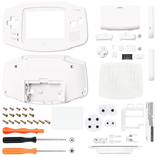 Alt view image 2 of 5 - IPS Ready Upgraded eXtremeRate White Replacement Shell Full Housing Cover & White Screen Lens for Gameboy Advance -Compatible with Both IPS & Standard LCD - Console &IPS Screen NOT Included