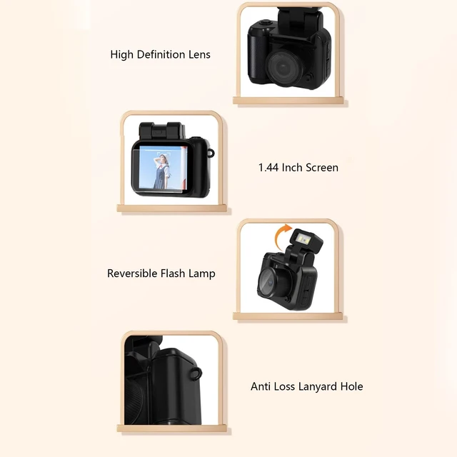 Alt view image 5 of 5 - Mini Thumb Camera, Portable HD Video Camera with 1080P Resolution and 600 Mins Working Time for Travel Recording Life Learning Photography