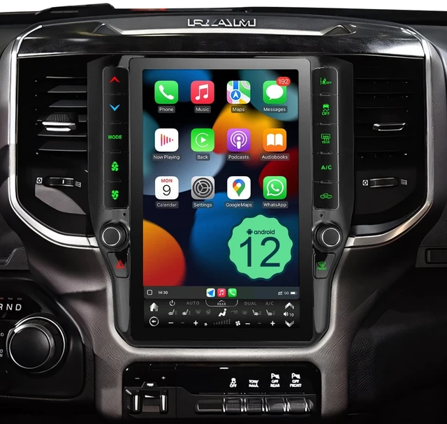 Main image of 8 Cores 4+64G Radio Upgrade,2019-2024 for Dodge Ram 1500 2500 3500 Truck Car Radio Upgrade,12 inch Vertical Touchscreen Support Wireless CarPlay Android Auto GPS Bluetooth FM SWC(12 inch)