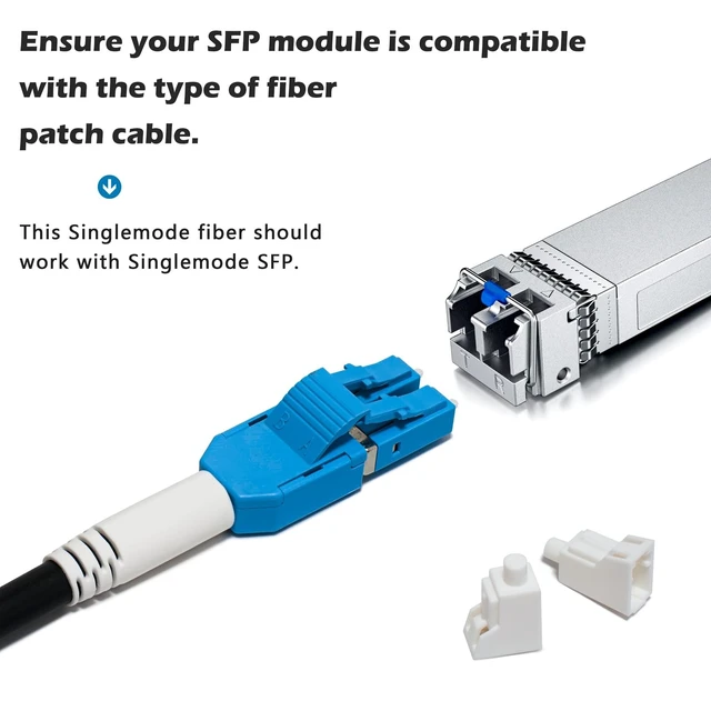 Alt view image 4 of 5 - Yunsufiberpro 150m / 490ft OFNR 5.0mm Diameter OS2 Single Mode Fiber Cable LC to LC, Riser Rated Uniboot LC-LC Fiber Optic Patch Cord, Duplex 9/125 SMF Optical Jumper, Black