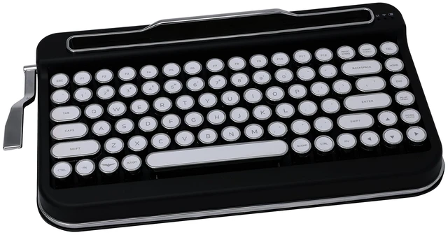 Main image of Penna ELRETRON Bluetooth Keyboard with White Chrome Keycap(US Language, F 1.1V) (Matte Black, Cherry MX Red)