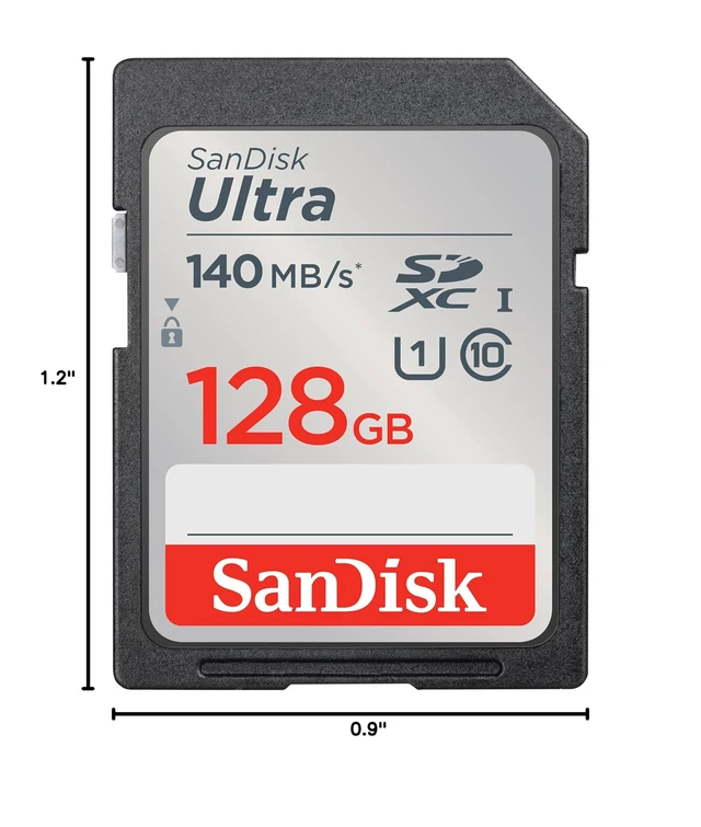 Alt view image 4 of 4 - SanDisk 128GB Ultra SDXC UHS-I Memory Card, Up to 140MB/s, C10, U1, Full HD, SD Card, SDSDUNB-128G-GN6IN