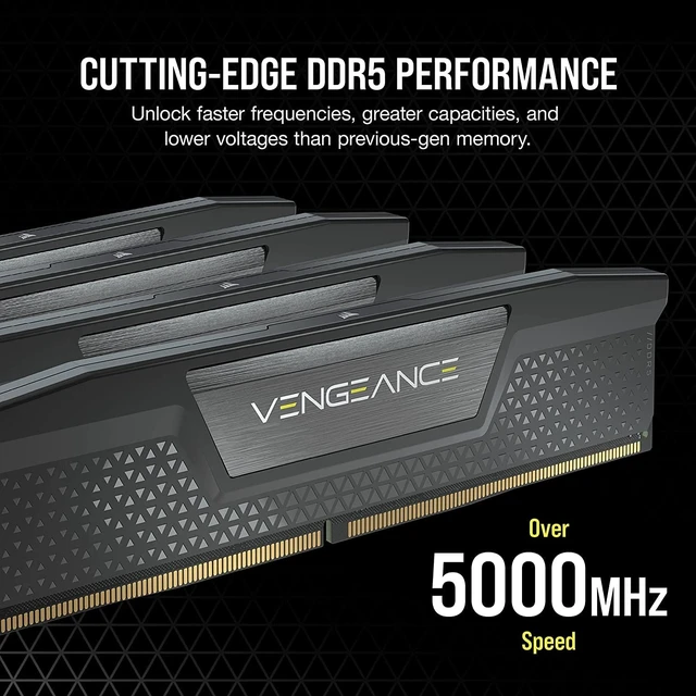 Alt view image 3 of 5 - CORSAIR Vengeance DDR5 RAM 32GB (2x16GB) 6000MHz CL36 Intel 3.0 XMP iCUE Compatible Computer Memory - Black (CMK32GX5M2E6000C36)