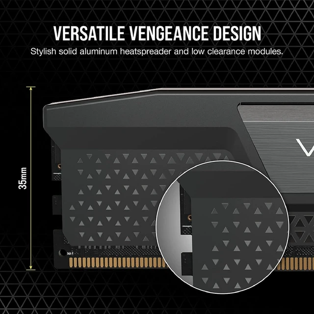 Alt view image 5 of 5 - CORSAIR Vengeance DDR5 RAM 32GB (2x16GB) 6000MHz CL36 Intel 3.0 XMP iCUE Compatible Computer Memory - Black (CMK32GX5M2E6000C36)