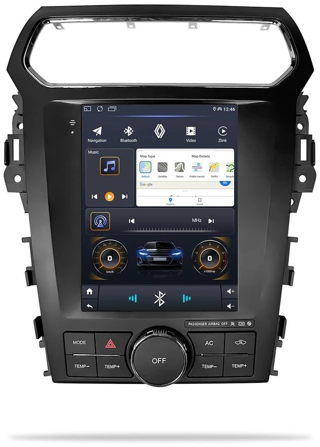 Main image of 9.7-Inch Android 13 Car Stereo with WiFi GPS Navigation for Ford Explorer 2013-2018, 4 Core Radio Player, Touch Screen, Backup Camera, 4GB RAM 64GB Storage (4+64GB)