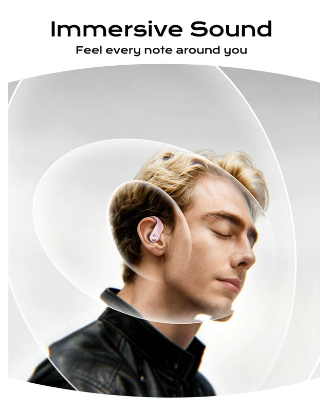 Alt view image 5 of 5 - Wireless Earbuds Bluetooth 5.3 Sport Headphones with Earhooks,IPX7 Waterproof Earphones,48H Playtime Earbuds,Lightweight 7.8g,Noise Cancelling Mic Bluetooth Headphones for Running & Workout (Co