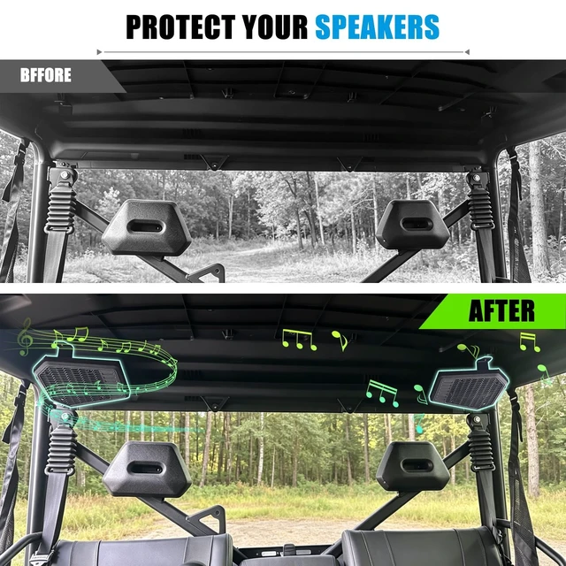 Alt view image 4 of 5 - POYEACO Rear Roof Speaker Pod Compatible with CFMOTO UFORCE 1000 XL