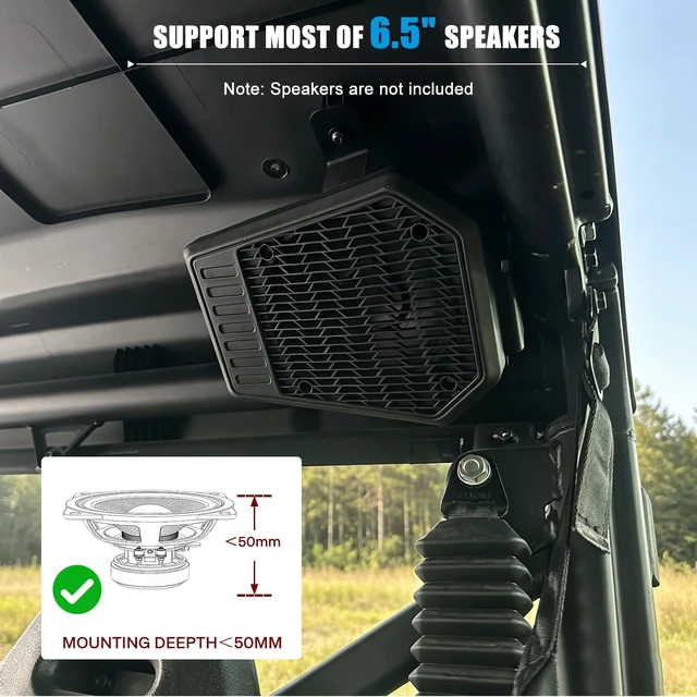 Alt view image 3 of 5 - POYEACO Rear Roof Speaker Pod Compatible with CFMOTO UFORCE 1000 XL