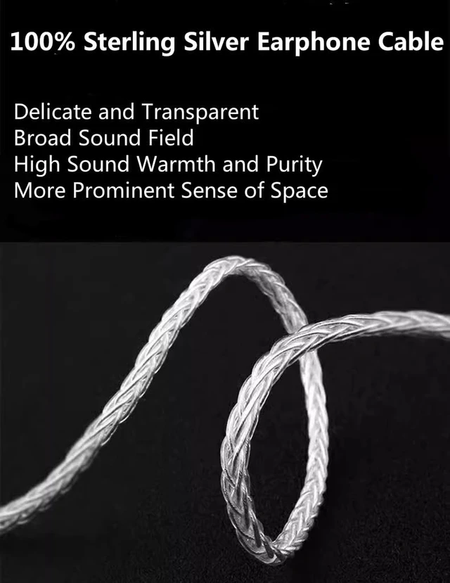 Alt view image 3 of 5 - Tirstrup Pure Silver Headphone Cables 1.2m 4.4mm Balanced Male Cable Extension Cords Compatible with Hifiman Ananda NW-WM1Z, PHA-2A and Other Audio Player (4.4mm to Dual 3.5mm Male Version)