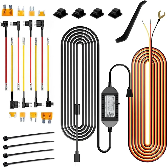 Main image of Dash Cam Hardwire Kit USB C with 8pcs Full Set Circuit Fuse Tap