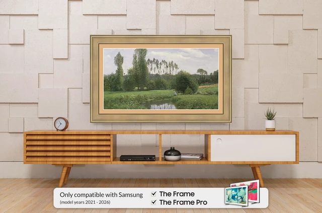 Alt view image 2 of 5 - Champagne 65" Deco TV Frame for Samsung The Frame/Pro TVs