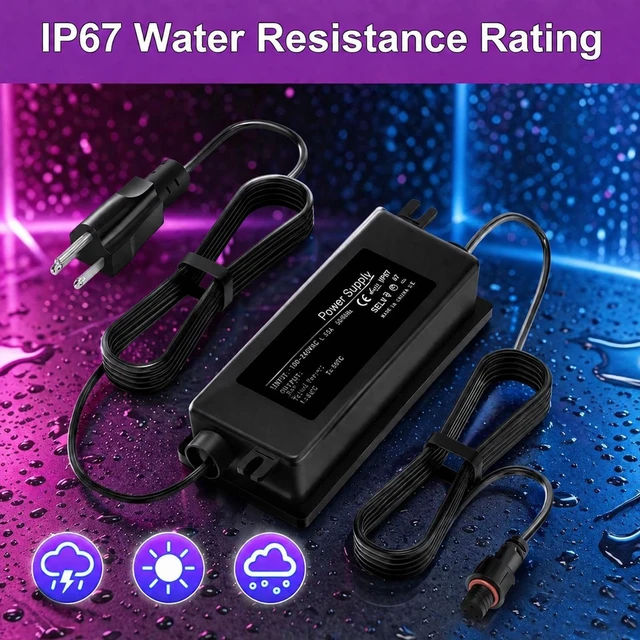 Alt view image 4 of 5 - 36V Waterproof Power Supply Only for Govee Permanent Outdoor Lights Prism Compatible with Govee H707A H707B H707C Power Adapter Cord
