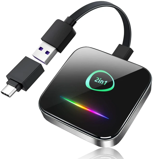 Main image of Gearzbtor 2-in-1 Wireless Carplay Adapter Android Auto Adapter