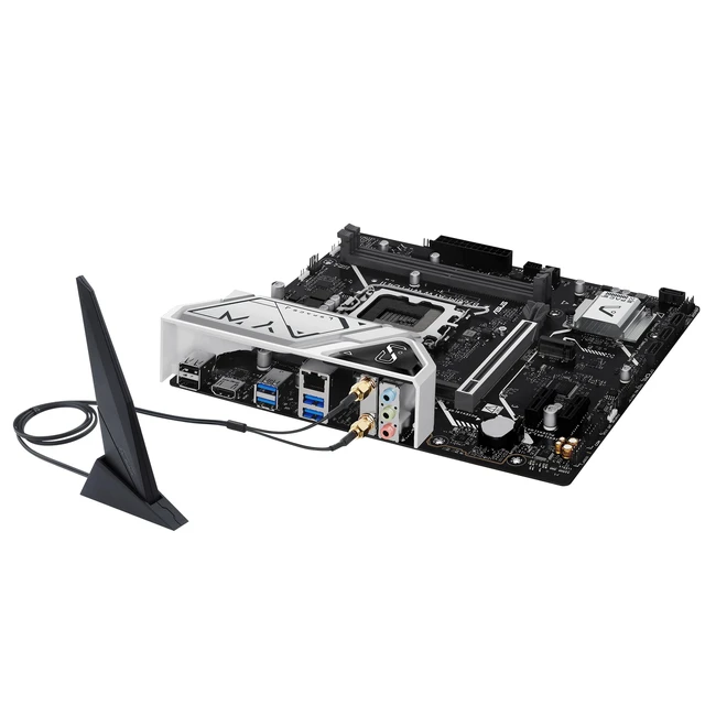 Alt view image 4 of 5 - ASUS B760M-AYW WiFi D4 II Intel B760 (LGA 1700) microATX mATX Motherboard, PCIe 5.0 x16 Support, Two M.2 Slots, DDR4, Realtek 2.5Gb Ethernet, Wi-Fi 6, HDMI, SATA 6 Gbps, Front USB 5Gbps, Aura S